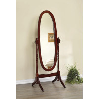 Coaster Furniture 3101 Oval Cheval Mirror Merlot